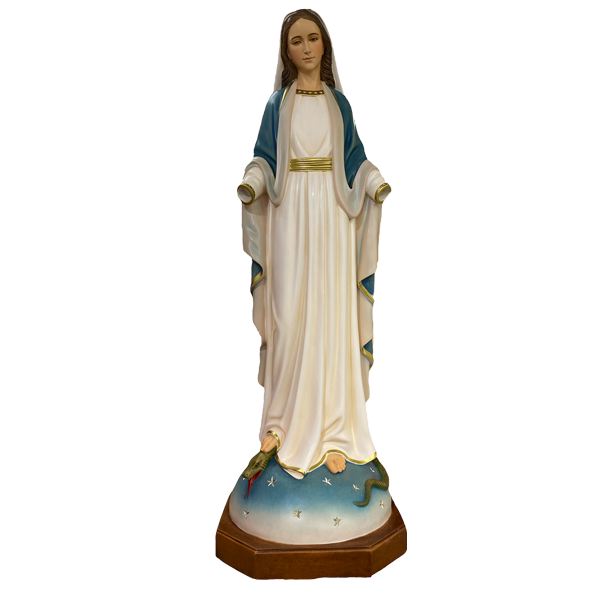 Virgen Medalla Milagrosa 100 cm Estilizada