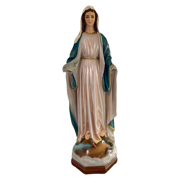 Virgen Medalla Milagrosa 60 cm mirando frente