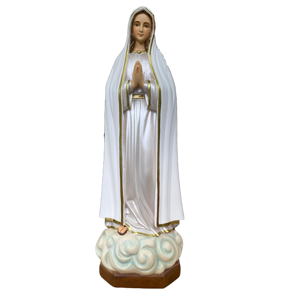 Virgen de Fátima 44 cm gordita sin decorar